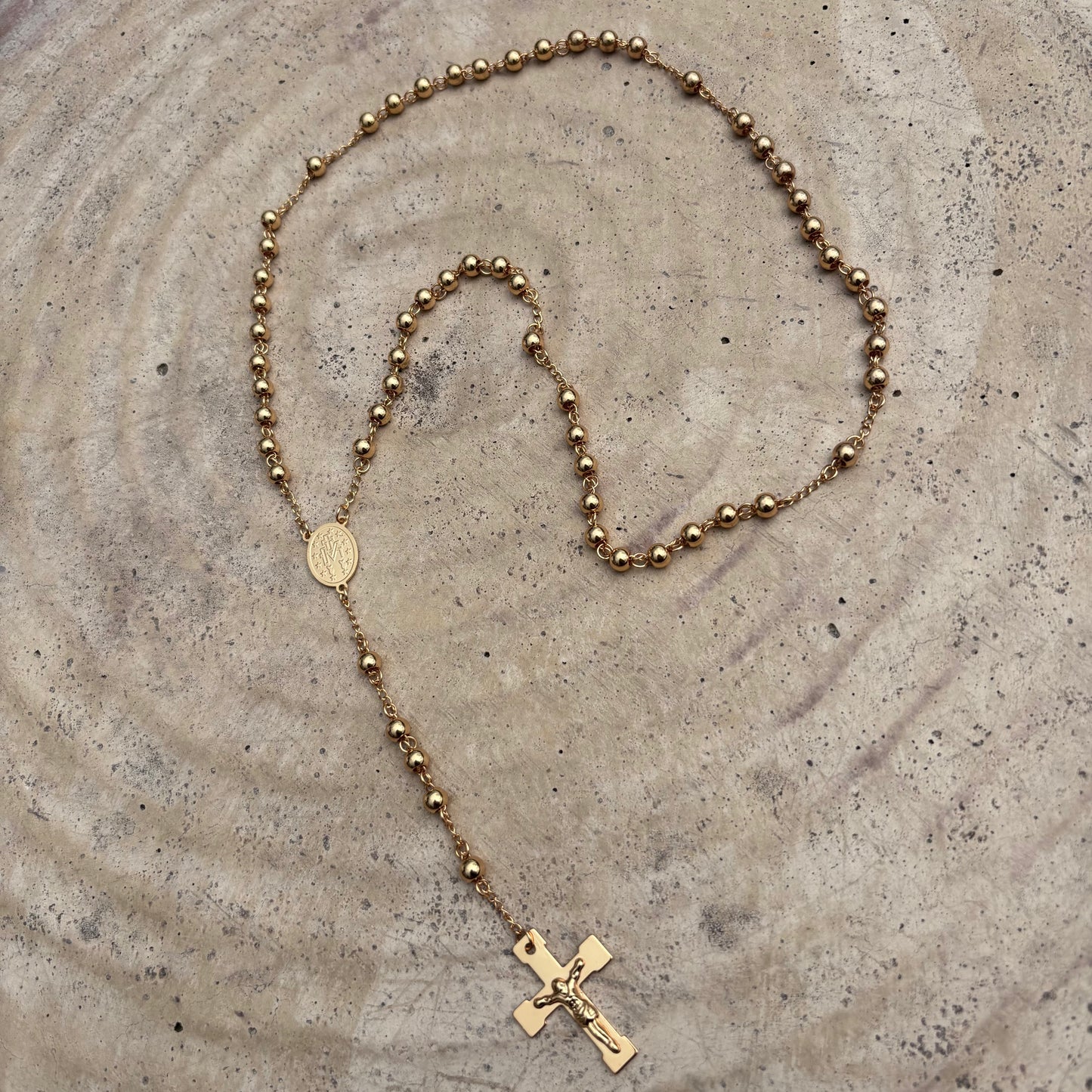 Camándula Oro Laminado 18K Balín # 6