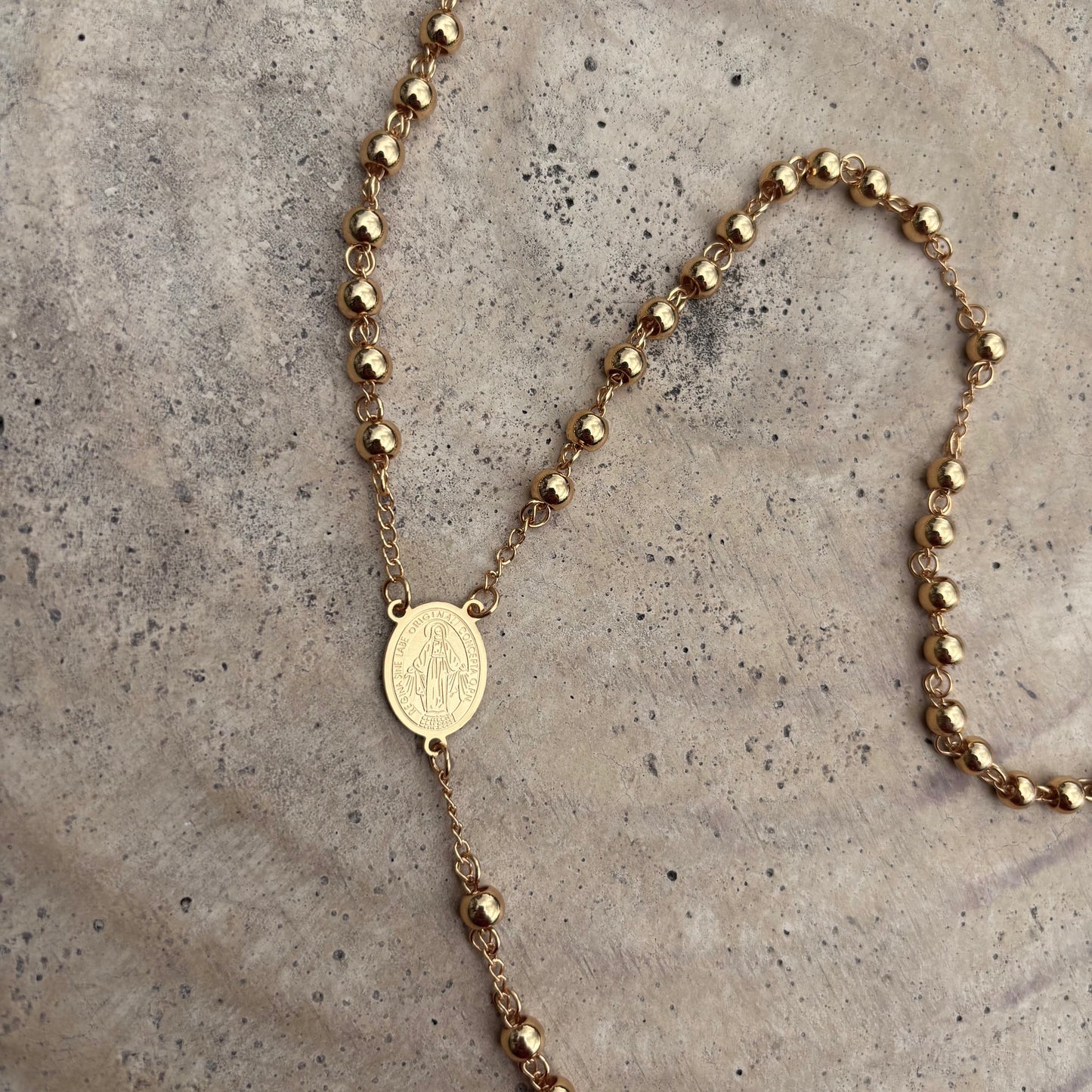 Camándula Oro Laminado 18K Balín # 6