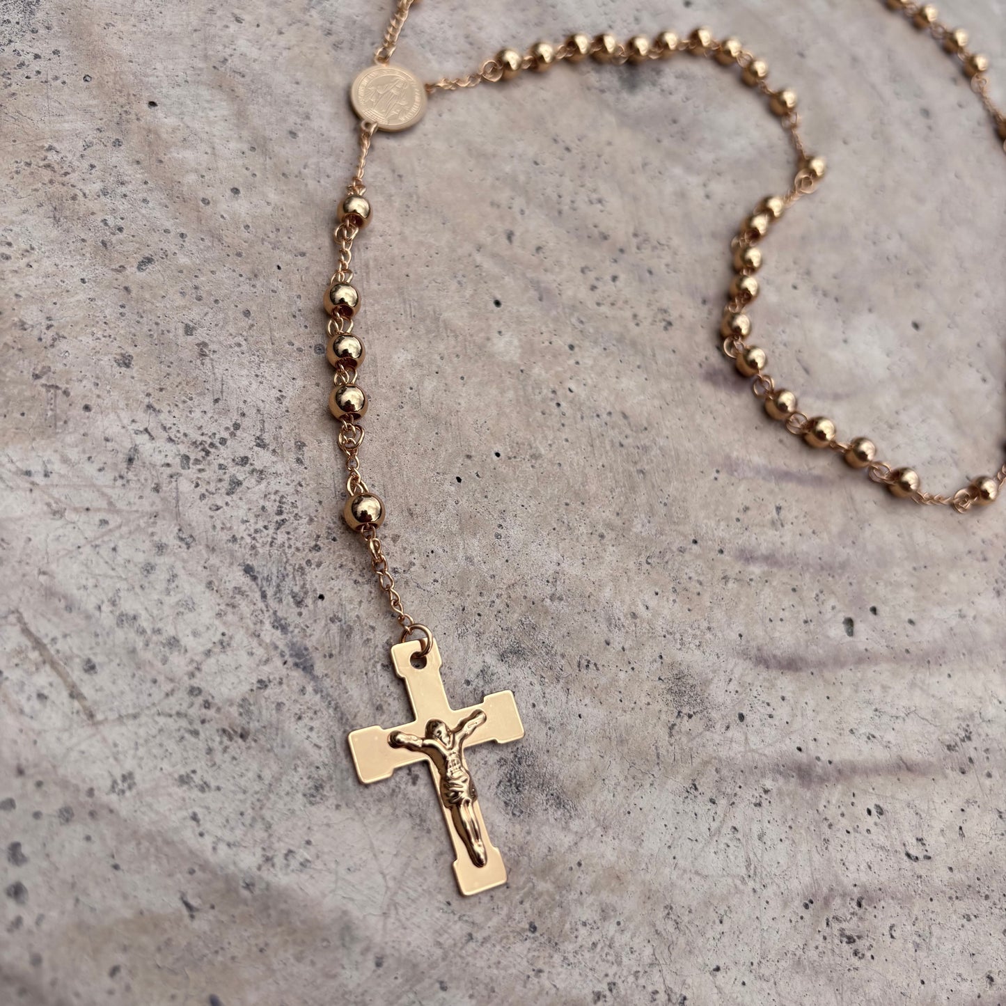 Camándula Oro Laminado 18K Balín # 6