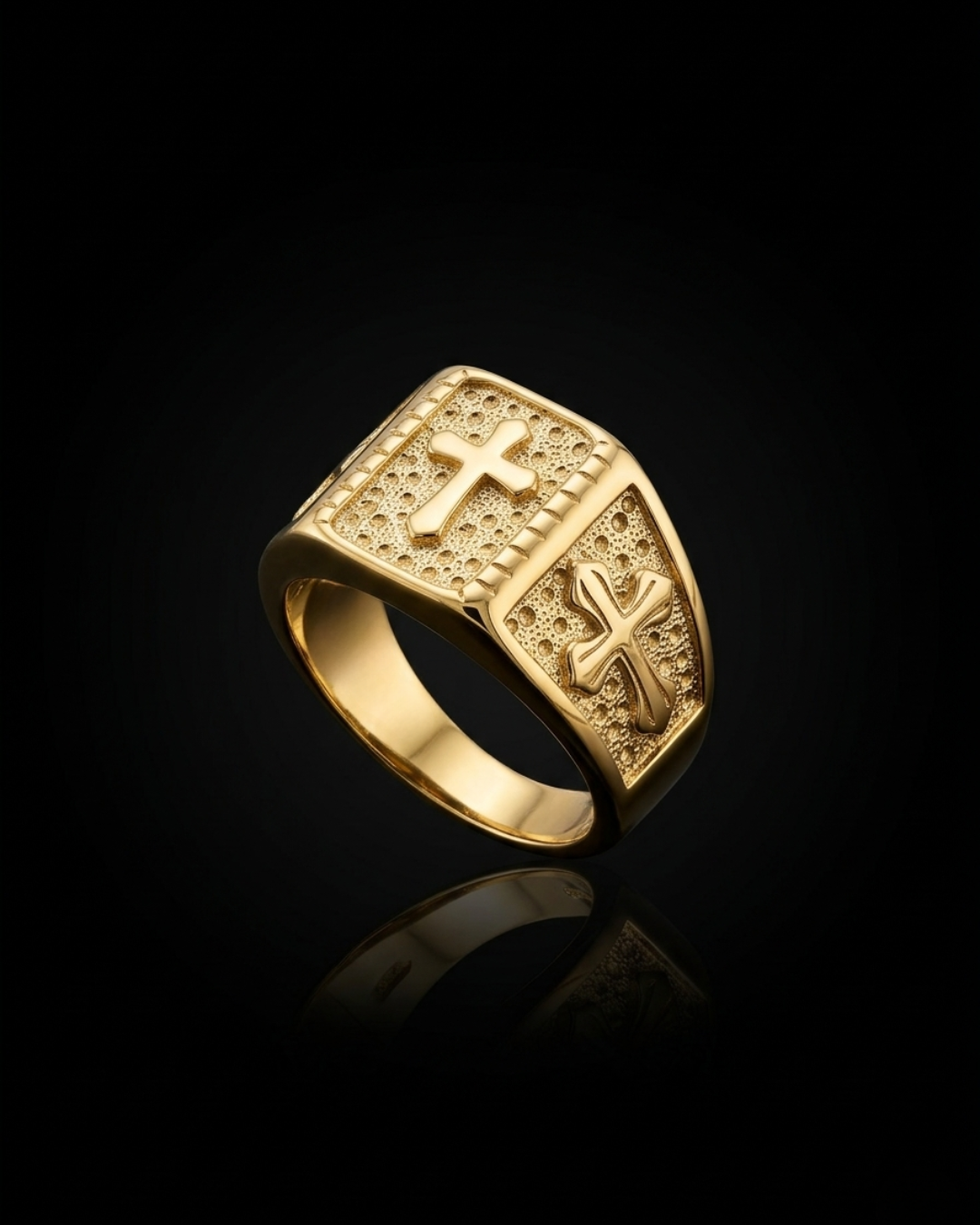Anillo Caballero Ref 110 Oro Laminado 18K