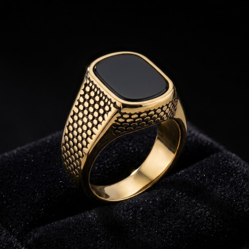 Anillo Caballero Ref 143 Oro Laminado 18K