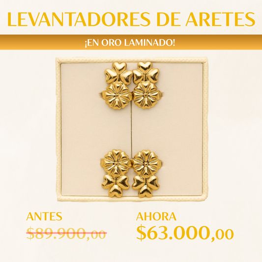 LEVANTADORES DE ARETES SET 2 PARES